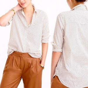 J. Crew Polka Dot Button Down Shirt Size 0